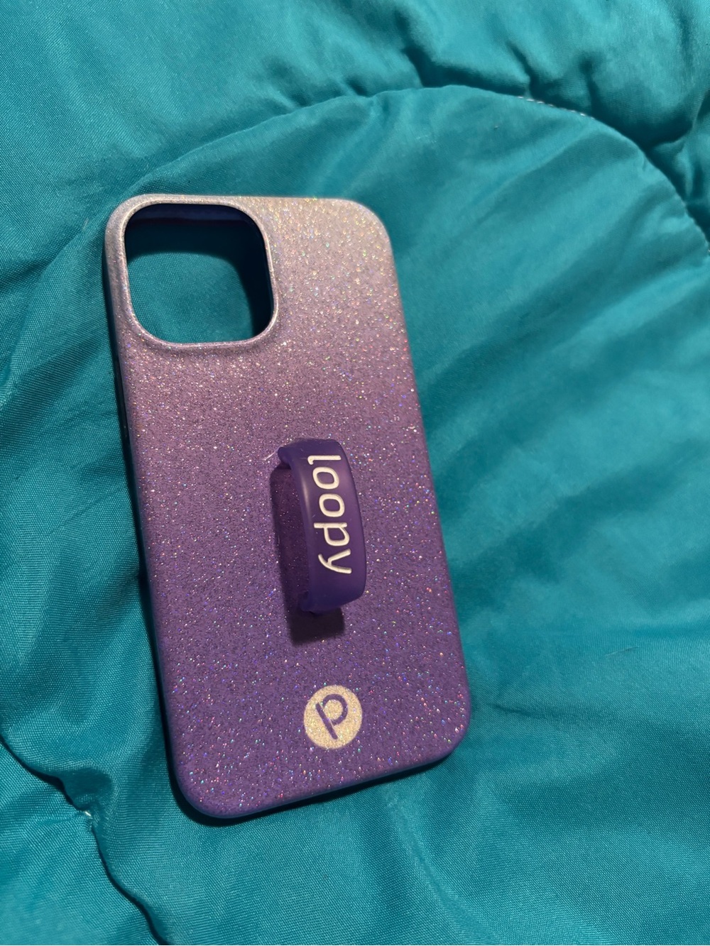 Loopy Case Purple Sparkle Ombré iPhone 13 mini case